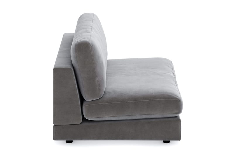 Arken 2-sits Mittmodul i Sammet 120 cm bred - Mörkgrå - Möbler - Soffa - Modulsoffa - Mittmodul
