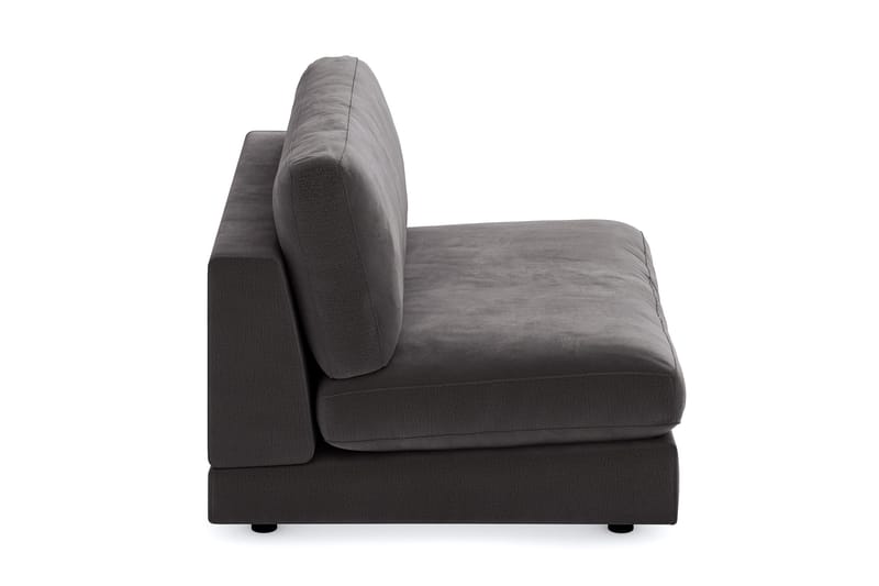 Arken 2-sits Mittmodul i Sammet 120 cm bred - Mörkgrå - Möbler - Soffa - Modulsoffa - Mittmodul
