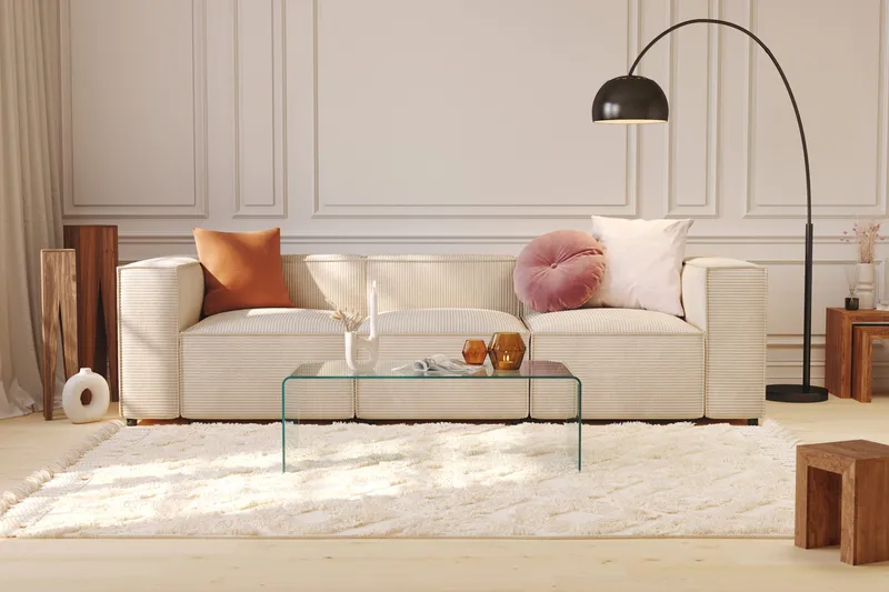 Cubo 1-sits Mittmodul i Manchester 80 cm bred - Beige - Möbler - Soffa - Modulsoffa - Mittmodul