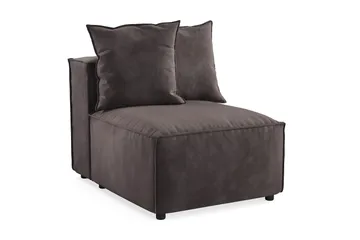 Cubo 1-sits Mittmodul i Sammet 80 cm bred - Mörkgrå - Möbler - Soffa - Modulsoffa - Mittmodul