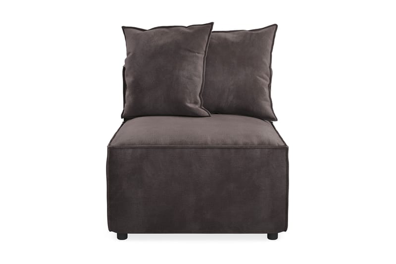 Cubo 1-sits Mittmodul i Sammet 80 cm bred - Mörkgrå - Möbler - Soffa - Modulsoffa - Mittmodul