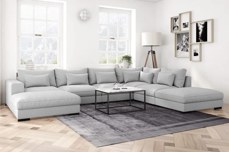 Dubai Mittmodul Extra Djup - Ljusgrå - Möbler - Soffa - Modulsoffa - Mittmodul