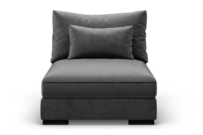 Dubai Mittmodul Sammet Extra Djup - Mörkgrå - Möbler - Soffa - Modulsoffa - Mittmodul