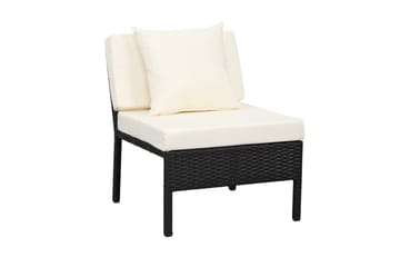 Mittmodul Elba Konstrotting Svart/Vit - Svart - Utemöbler & utemiljö - Övrigt utemöbler - Moduler utesoffa - Mittmodul utesoffa