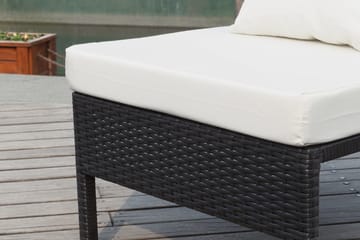 Mittmodul Elba Konstrotting Svart/Vit - Svart - Utemöbler & utemiljö - Övrigt utemöbler - Moduler utesoffa - Mittmodul utesoffa