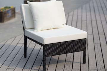 Mittmodul Elba Konstrotting Svart/Vit - Svart - Utemöbler & utemiljö - Övrigt utemöbler - Moduler utesoffa - Mittmodul utesoffa