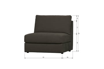 Kielstra Mittmodul - Antracit - Möbler - Soffa - Modulsoffa - Mittmodul