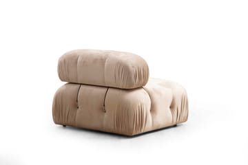 Mittmodul / Fåtölj Belgin 95 cm med fast ryggstöd och repdetaljer - Beige - Möbler - Soffa - Modulsoffa - Mittmodul