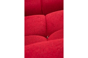 Mittmodul / Fåtölj Belgin 95 cm med fast ryggstöd och repdetaljer - Röd - Möbler - Soffa - Modulsoffa - Mittmodul