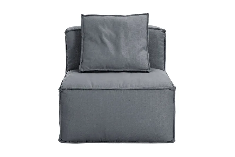 Oceanis 1,5-sits Mittmodul - Ljusgrå/Svart - Möbler - Soffa - Modulsoffa - Mittmodul