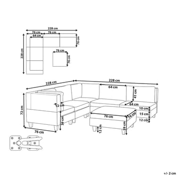 Modulär soffa Unstad - Möbler - Soffa - Modulsoffa - Komplett modulsoffa