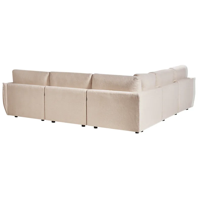 Modulsoffa 5-sits Mesnali Högervänd - Beige - Möbler - Soffa - Modulsoffa - Komplett modulsoffa