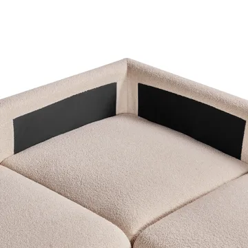 Modulsoffa 5-sits Mesnali Högervänd - Beige - Möbler - Soffa - Modulsoffa - Komplett modulsoffa