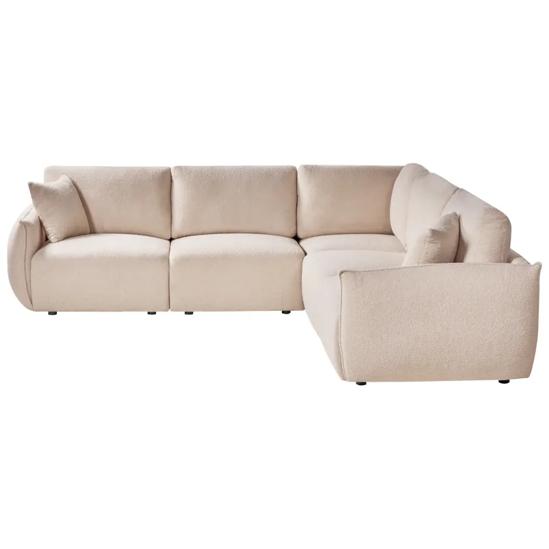 Modulsoffa 5-sits Mesnali Vänstervänd - Beige - Möbler - Soffa - Modulsoffa - Komplett modulsoffa