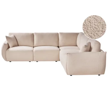 Modulsoffa 5-sits Mesnali Vänstervänd - Beige - Möbler - Soffa - Modulsoffa - Komplett modulsoffa