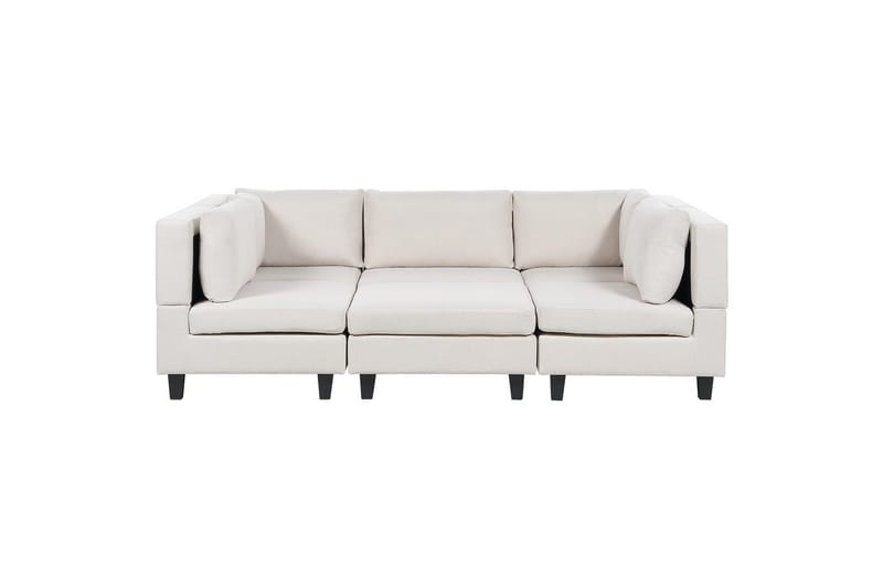 Modulsoffa med fotpall Unstad Beige/svart, Symmetrisk, Beige/svart, Symmetrisk