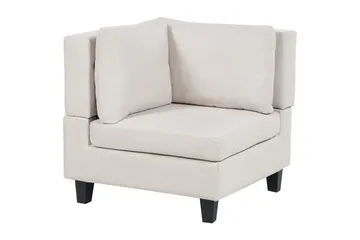 Modulsoffa med fotpall Unstad Beige/svart, Symmetrisk - Beige/svart, Symmetrisk - Möbler - Soffa - Modulsoffa - Komplett modulsoffa