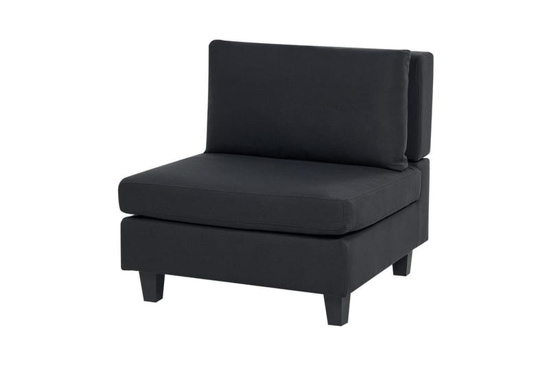 Modulsoffa med fotpall Unstad Svart, Symmetrisk - Svart, Symmetrisk - Möbler - Soffa - Modulsoffa - Komplett modulsoffa