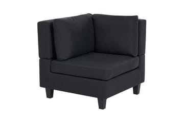 Modulsoffa med fotpall Unstad Svart, Symmetrisk - Svart, Symmetrisk - Möbler - Soffa - Modulsoffa - Komplett modulsoffa
