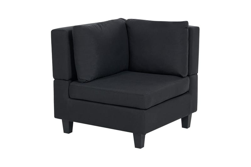 Modulsoffa med fotpall Unstad Svart, Symmetrisk - Svart, Symmetrisk - Möbler - Soffa - Modulsoffa - Komplett modulsoffa