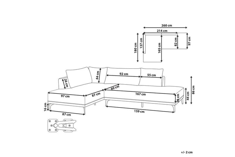 Modulsoffa Myken Grå/svart, Högervänd - Grå/svart, Högervänd - Möbler - Soffa - Modulsoffa - Övriga moduler till modulsoffa