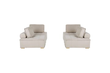 Modulsoffa Tibro Beige/ljust trä - Beige/ljust trä - Möbler - Soffa - Modulsoffa - Komplett modulsoffa