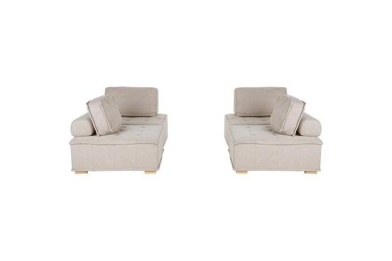 Modulsoffa Tibro Beige/ljust trä - Beige/ljust trä - Möbler - Soffa - Modulsoffa - Komplett modulsoffa