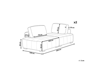 Modulsoffa Tibro Grå/ljust trä - Grå/ljust trä - Möbler - Soffa - Modulsoffa - Komplett modulsoffa
