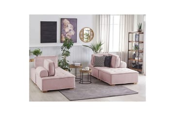 Modulsoffa Tibro Rosa/ljust trä - Rosa/ljust trä - Möbler - Soffa - Modulsoffa - Komplett modulsoffa