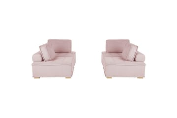 Modulsoffa Tibro Rosa/ljust trä - Rosa/ljust trä - Möbler - Soffa - Modulsoffa - Komplett modulsoffa