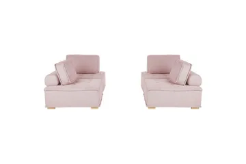 Modulsoffa Tibro Rosa/ljust trä - Rosa/ljust trä - Möbler - Soffa - Modulsoffa - Komplett modulsoffa