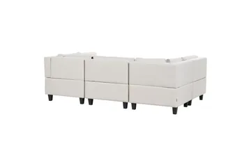 Modulsoffa Unstad Beige/svart - Beige/svart - Möbler - Soffa - Modulsoffa - Komplett modulsoffa