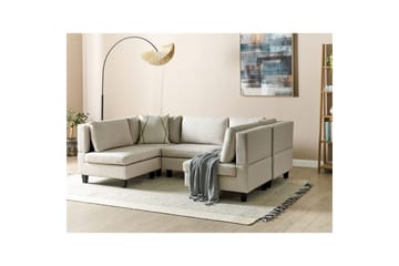 Modulsoffa Unstad Beige/svart - Beige/svart - Möbler - Soffa - Modulsoffa - Komplett modulsoffa