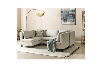 Modulsoffa Unstad Beige/svart - Beige/svart - Möbler - Soffa - Modulsoffa - Komplett modulsoffa