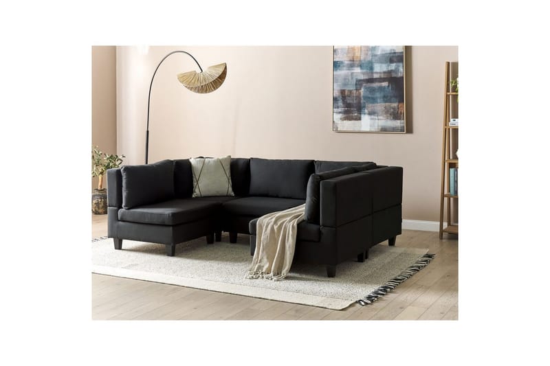 Modulsoffa Unstad Svart - Svart - Möbler - Soffa - Modulsoffa - Komplett modulsoffa