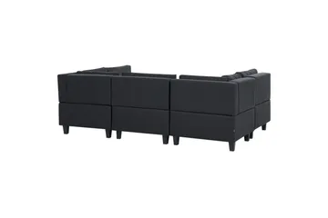 Modulsoffa Unstad Svart - Svart - Möbler - Soffa - Modulsoffa - Komplett modulsoffa