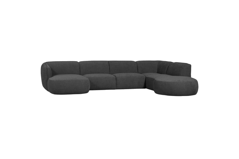 More 4-sits Högervänd U-formad Modulsoffa 353 cm i Tyg - Antracit - Möbler - Soffa - Modulsoffa - Komplett modulsoffa