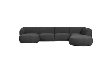 More 4-sits Högervänd U-formad Modulsoffa 353 cm i Tyg - Antracit - Möbler - Soffa - Modulsoffa - Komplett modulsoffa