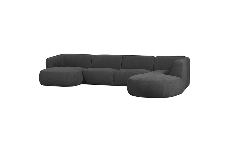 More 4-sits Högervänd U-formad Modulsoffa 353 cm i Tyg, Antracit