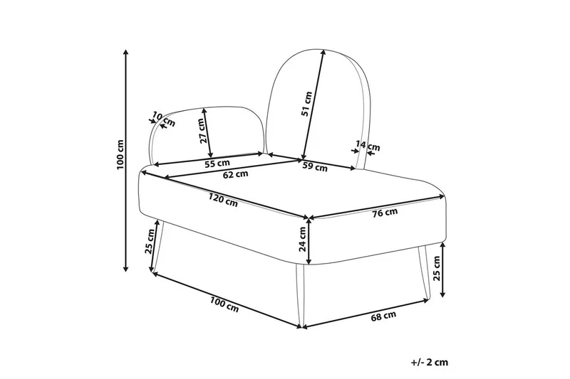Schäslong Arcey Vänstervänd - Vänstervänd - Möbler - Soffa - Modulsoffa - Övriga moduler till modulsoffa