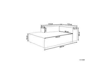 Schäslong Ardal Grå, svart, Högervänd - Grå, svart, Högervänd - Möbler - Soffa - Modulsoffa - Övriga moduler till modulsoffa