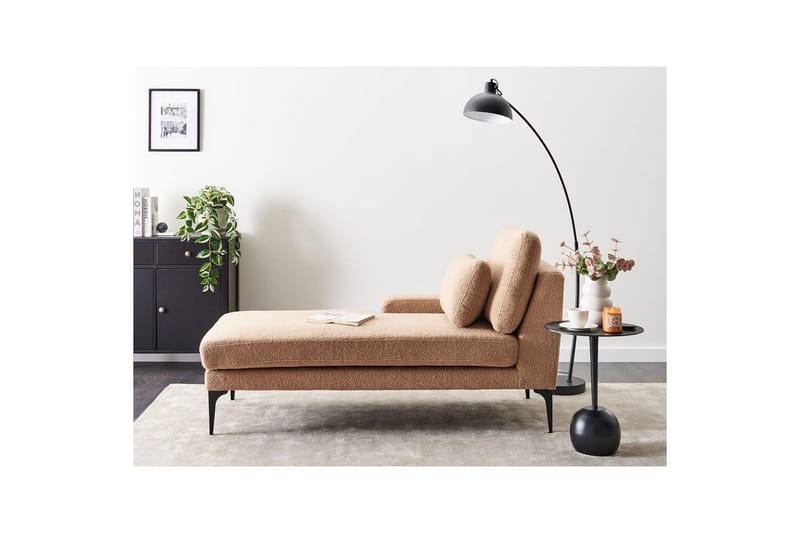 Schäslong Ewron Beige, svart, Högervänd - Beige, svart, Högervänd - Möbler - Soffa - Modulsoffa - Övriga moduler till modulsoffa