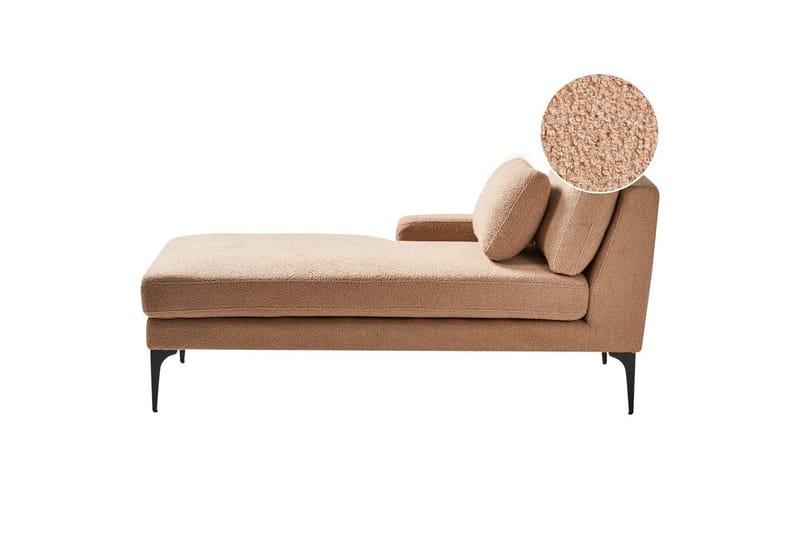 Schäslong Ewron Beige, svart, Högervänd, Beige, svart, Högervänd