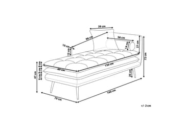 Schäslong Gonesse Beige, Grå, Guld - Beige, Grå, Guld - Möbler - Soffa - Modulsoffa - Övriga moduler till modulsoffa