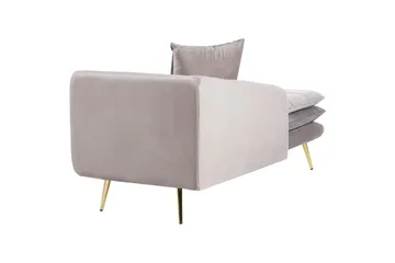Schäslong Gonesse Beige, Grå, Guld - Beige, Grå, Guld - Möbler - Soffa - Modulsoffa - Övriga moduler till modulsoffa