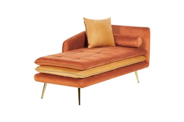 Schäslong Gonesse Orange, guld - Orange, guld - Möbler - Soffa - Modulsoffa - Övriga moduler till modulsoffa