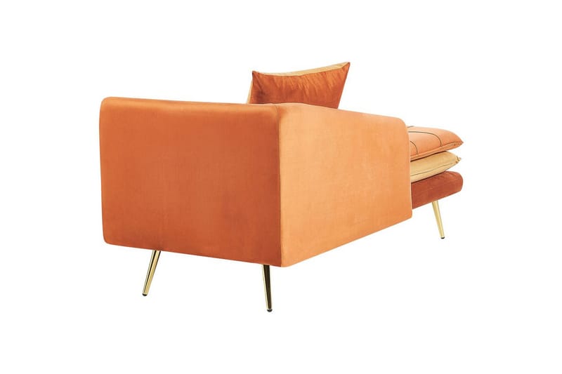 Schäslong Gonesse Orange, guld - Orange, guld - Möbler - Soffa - Modulsoffa - Övriga moduler till modulsoffa