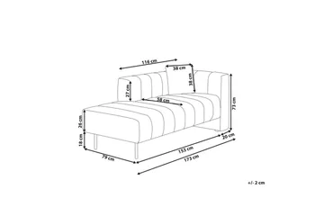 Schäslong Lannils Rosa, Svart, Högervänd - Rosa - Möbler - Soffa - Modulsoffa - Övriga moduler till modulsoffa