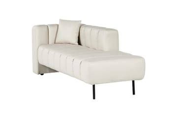 Schäslong Lannils Vit, Svart, Vänstervänd - Vit, Svart, Vänstervänd - Möbler - Soffa - Modulsoffa - Övriga moduler till modulsoffa