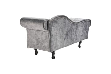 Schäslong Lattes Grå, mörkt trä, Högervänd - Grå - Möbler - Soffa - Sammetssoffa